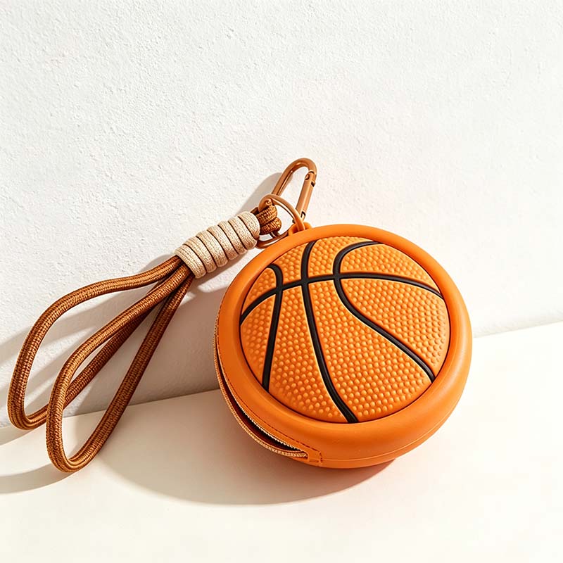 CouldNook Sports Ball Coin Purse - Silicone Keychain Pouch