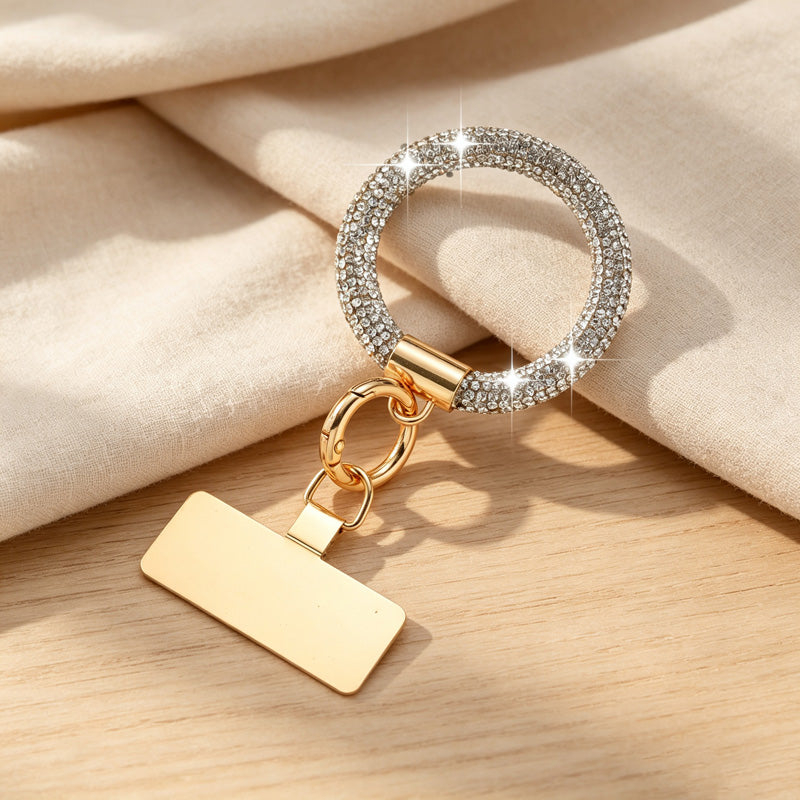 CouldNook Rhinestones Set Phone Strap with Rounded Links