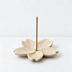 CouldNook Flower Incense Holder - Glazed Petal Dish