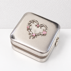 CouldNook Heart Accent Jewelry Box - Reflective Finish And Divided Storage