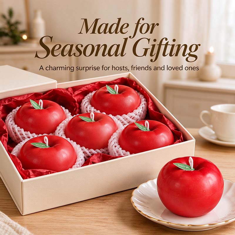 CouldNook Apple Scented Candle - Red Fruit Holiday Accent