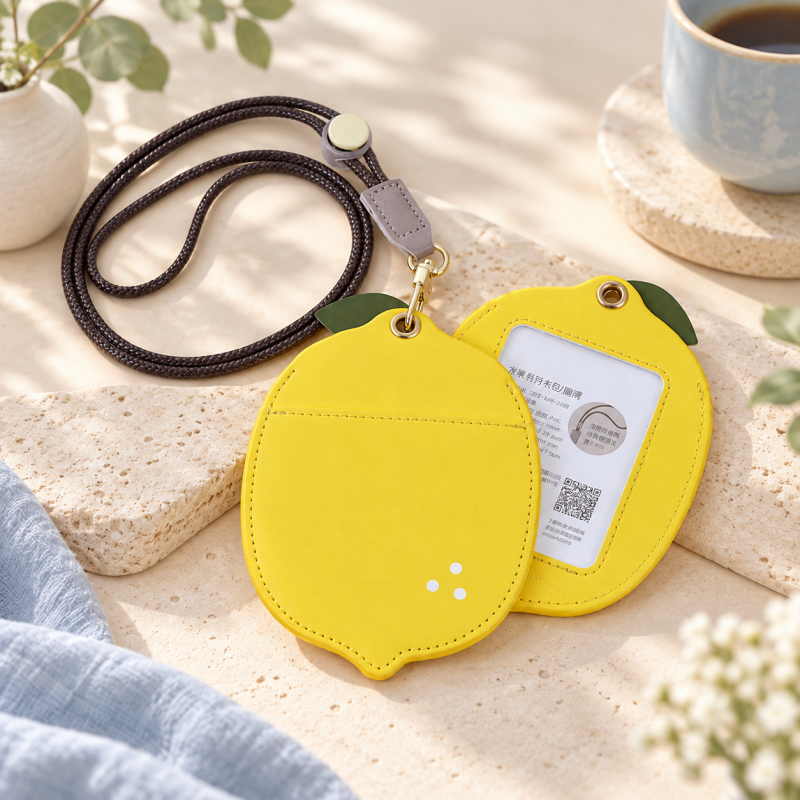 Fruit Badge Holder - Shaped Pocket and Neck Cord