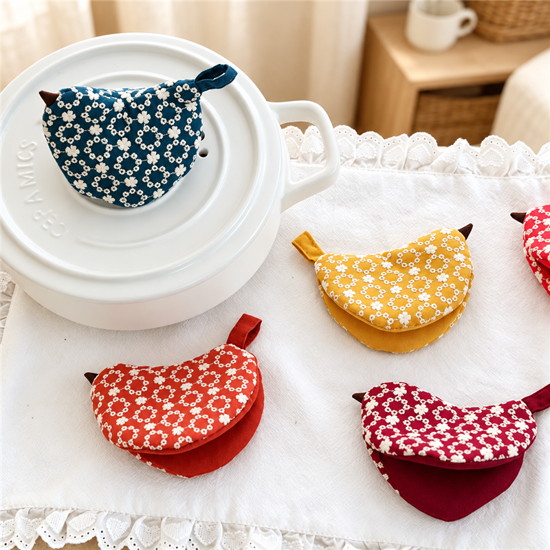 Floral Bird Pot Holder for Lid Handles