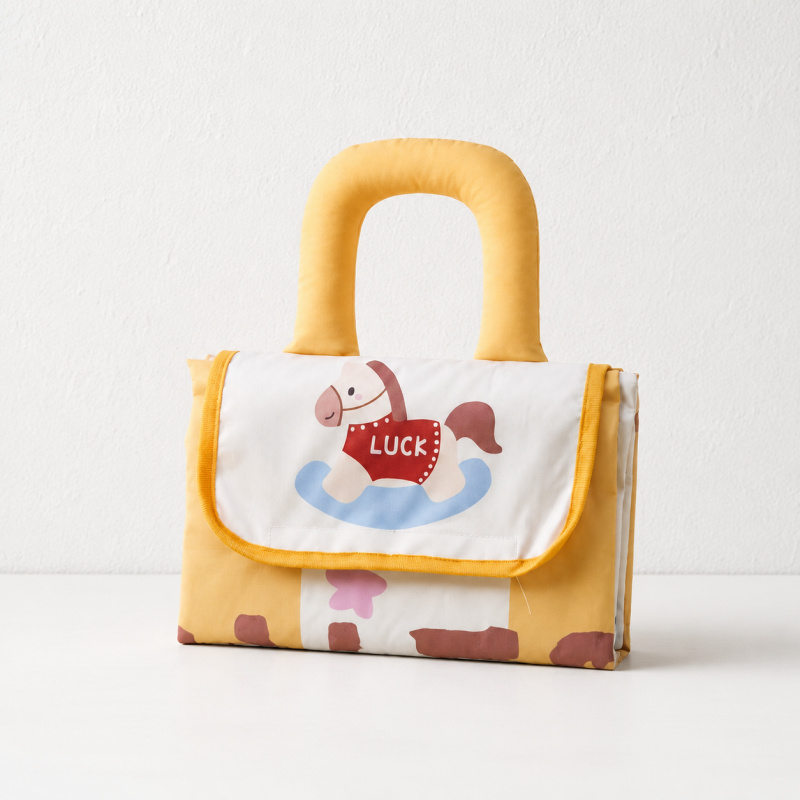 CouldNook Cartoon Foldable Picnic Mat - Handled Outdoor Design