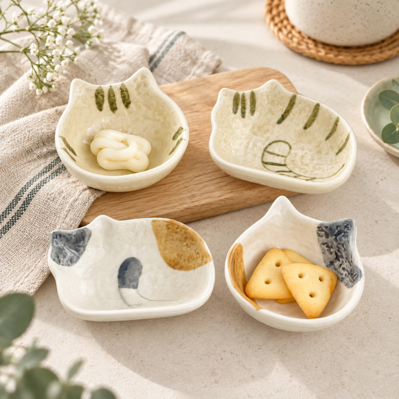 CouldNook Cat Dipping Dish - Head and Reclining Shapes
