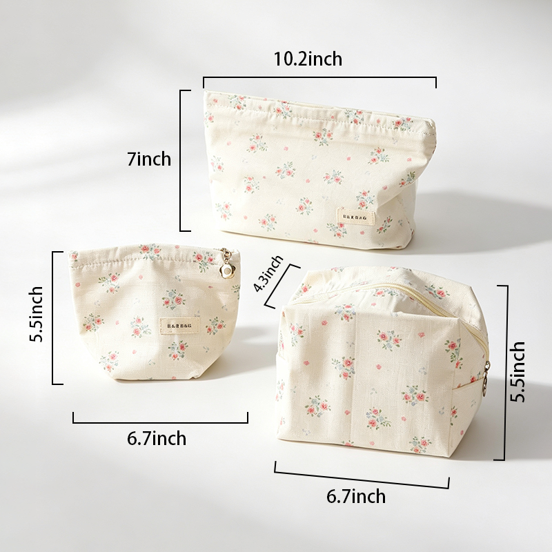 CouldNook Floral Cosmetic Bag - Vanity Storage Accent
