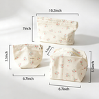 CouldNook Floral Cosmetic Bag - Vanity Storage Accent