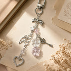 CouldNook Angel and Key Beaded Charm - Loop Cord Attachment