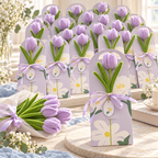 Flower Presentation Card - Open Petals and Tulip Choices