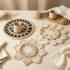 CouldNook Woven Round Table Placemat - Dining Table Accent