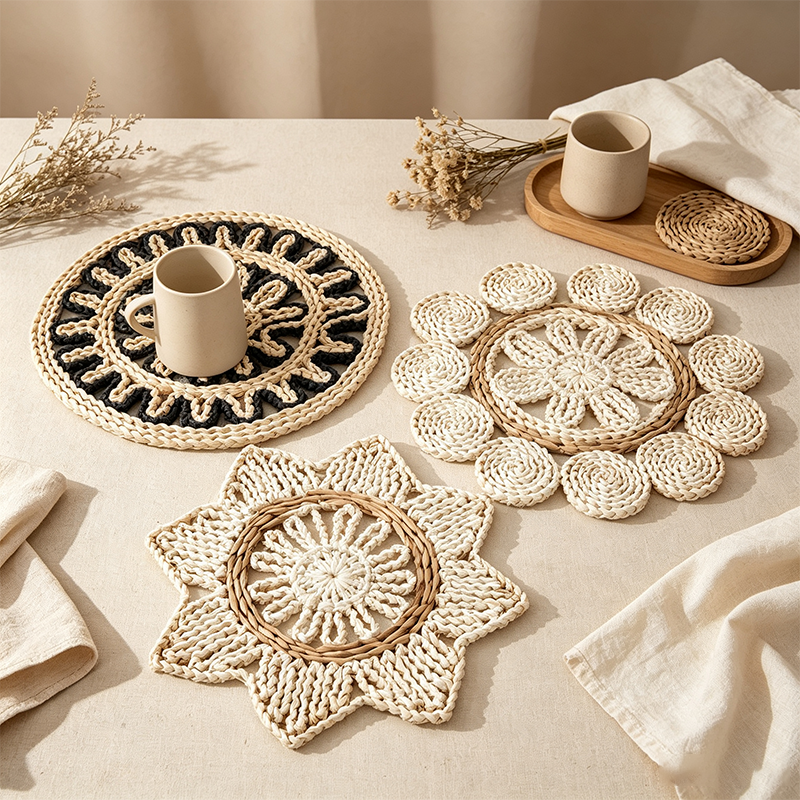 CouldNook Woven Round Table Placemat - Dining Table Accent