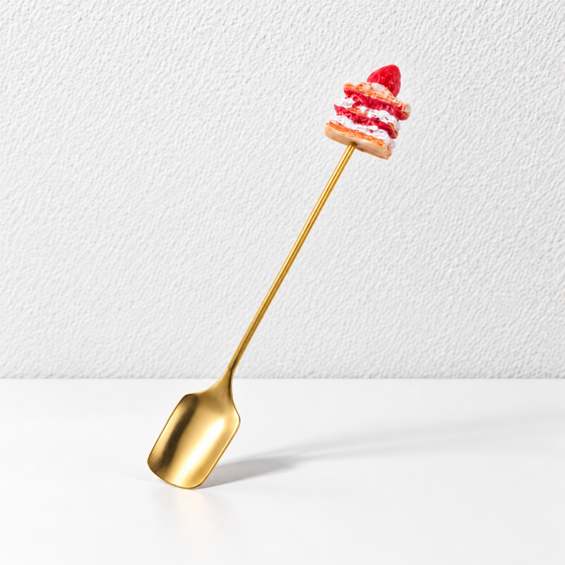 CouldNook Stainless Steel Dessert Spoon/Fork - Layered Visible Details
