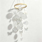 CouldNook Butterfly Shell Wind Chime - Cascading Disc Mobile