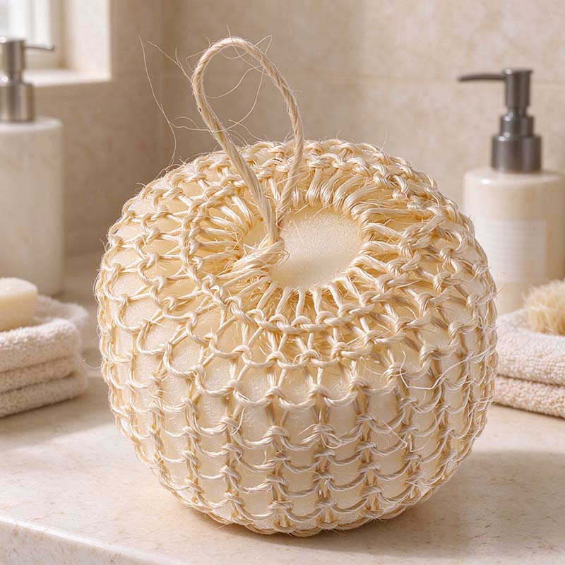 CouldNook Sisal Bath Ball - Woven Outer Layer and Sponge Core