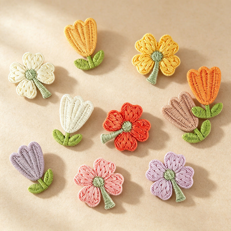 CouldNook Flower Embroidered Patch - Mini Floral Color Options