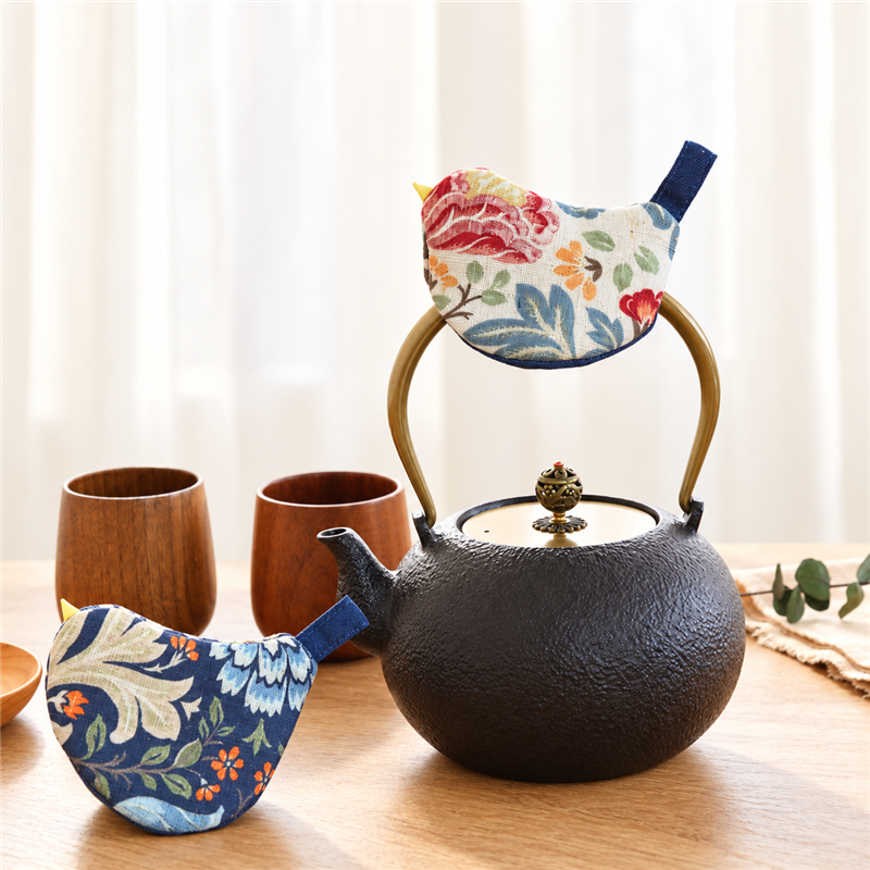 Botanical Bird Pot Holder for Kitchen Handles