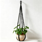 CouldNook Knotted Plant Hanger - Beaded Hanging Pot Holder (0731谭琪-MK2BLCR6H13HOB159)-OK