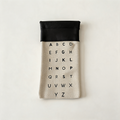 CouldNook Letter Print Soft Glasses Case - Everyday Display Detail