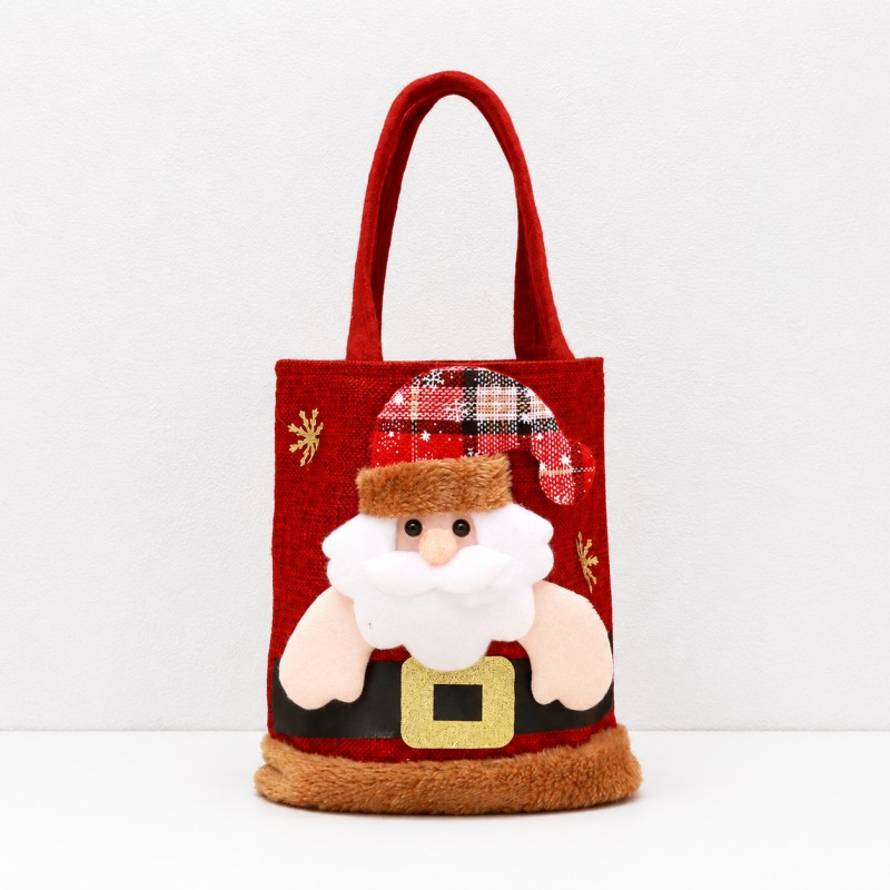 CouldNook Christmas Gift Bag - Character Details and Festive Fabric Patterns