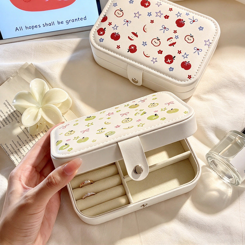 CouldNook Apple Print Jewelry Box - Snap Closure