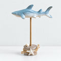 CouldNook Shark Display Ornament - Raised Form And Nautical Base
