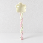 CouldNook Ceramic Flower Spoon - Long Twisted Pastel Handle