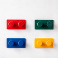 CouldNook Block-Style Adhesive Wall Hook Set - Two Round Pegs