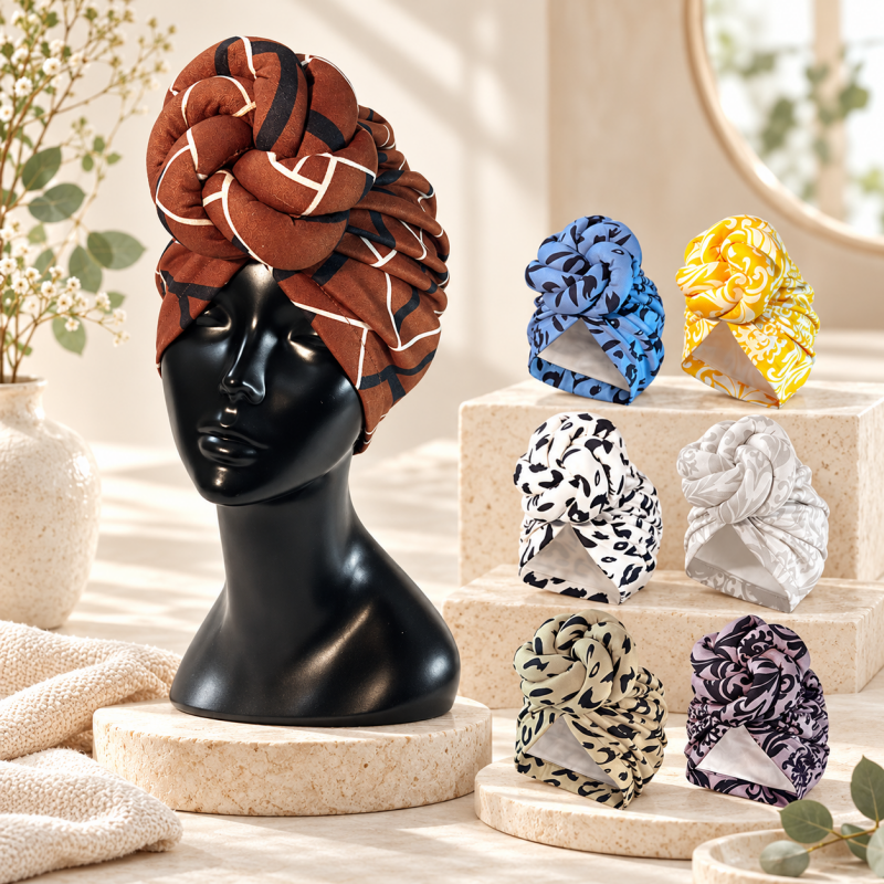 CouldNook Turban Headwrap - Oversized Rosette Knot