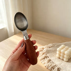 CloudNook Faux Wood Handle Ice Cream Spoon‑Kitchen Wear Accent
