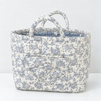 CouldNook Floral Storage Basket - Corduroy Texture and Carry Handles