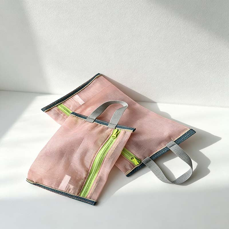 CouldNook Mesh Organizer Pouch - Zippered Travel Document Storage