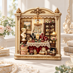 Jewelry Shop Fridge Magnet - Ornate Frame and Miniature Displays