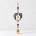 CouldNook Angel Wing Hanging - Faceted Heart And Teardrop Bead Detail