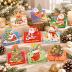 Christmas Card - Shaped Motifs and Gold Greeting