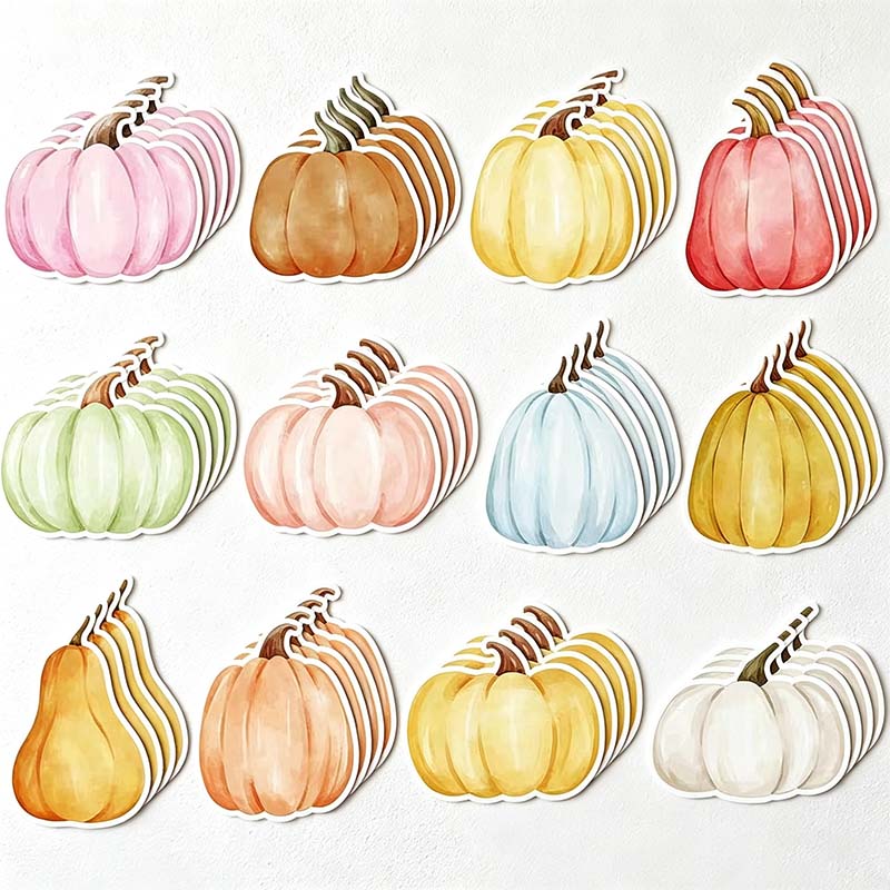 CouldNook Die-Cut Themed Sticky Notes - Pumpkins and Seasonal Character Shapes