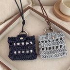 Crochet Earbud Pouch with Adjustable Neck Cord