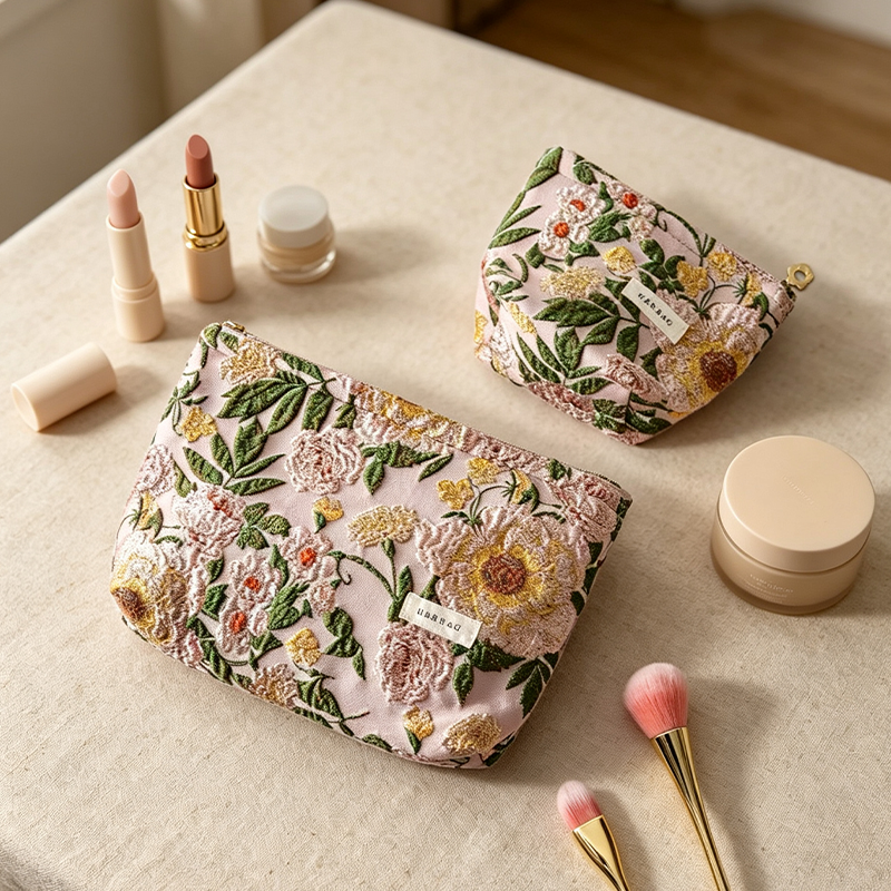CouldNook Vintage Floral Makeup Pouch - Vanity Storage Accent