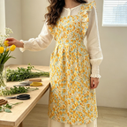 CouldNook Pink Floral Crossback Apron - Lively Garden Coverage