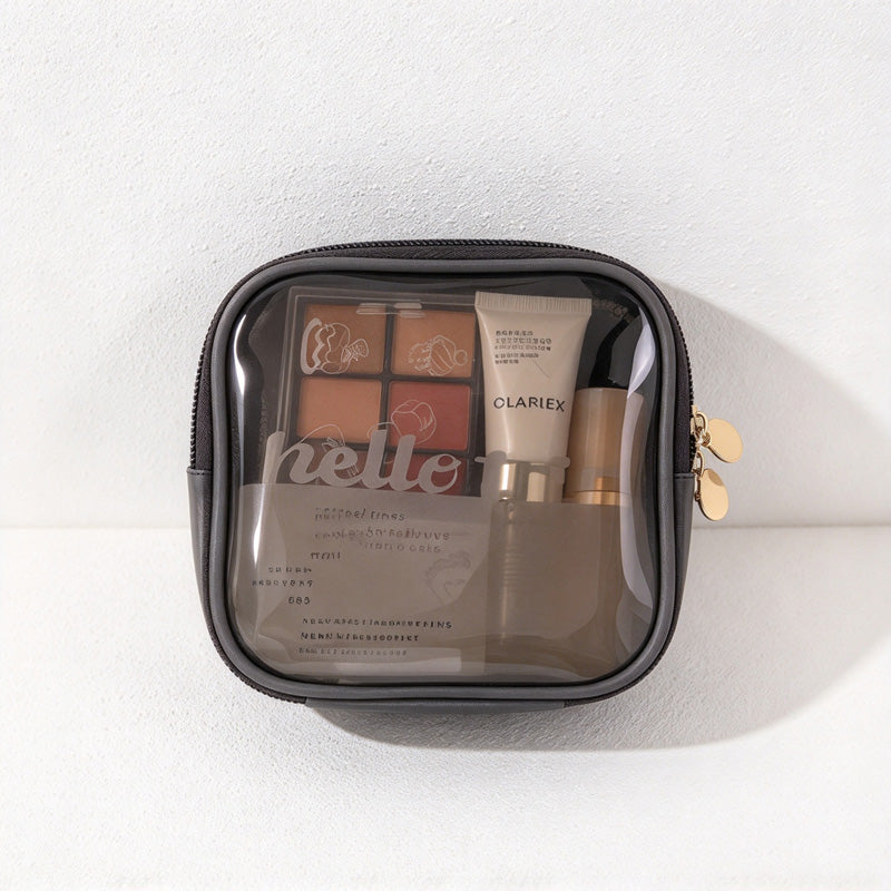CouldNook Clear-Panel Makeup Organizer - Rounded Corners And Double Zipper