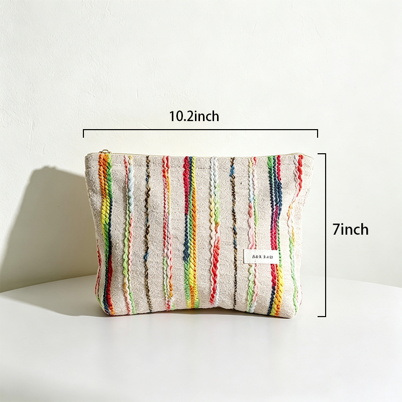 CouldNook Striped Cosmetic Bag - Vanity Storage Accent
