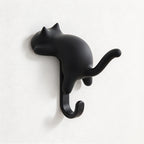CouldNook Cat-Shaped Desk Hook - Raised Tail and Rounded Body