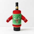 CouldNook Christmas Bottle Sweater - Knit Texture and Holiday Motifs