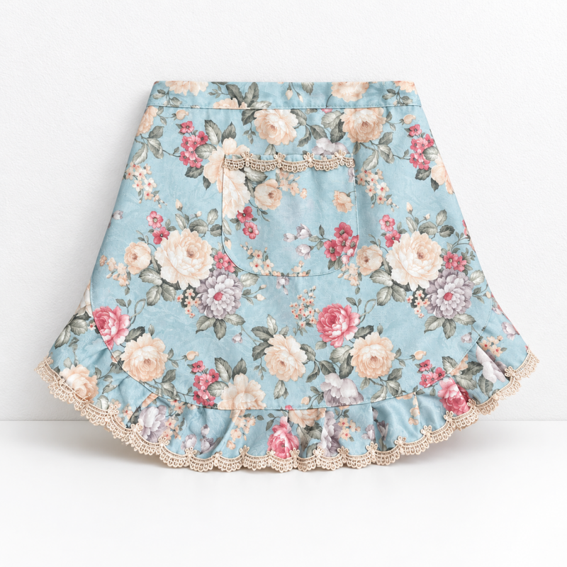 CouldNook Floral Kitchen Apron - Soft Floral Pattern Kitchen Wear