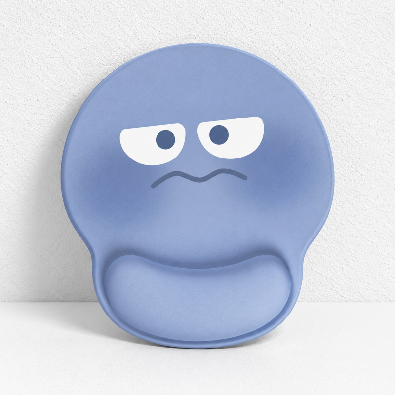 CouldNook Round Expression Mouse Pad - Raised Wrist Support