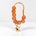 CouldNook Beaded Bag Clip - Oval Frame and Heart or Star Pendant