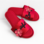 CouldNook Lettered Floral Slippers - Seven Festive Colors Collection