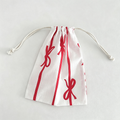 CouldNook Bow Print Drawstring Organizer Bag - Useful Tabletop Accent