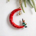 CouldNook Christmas Crescent Ornament - Character Figures and Suspended Bells