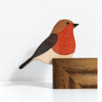 CouldNook Robin Frame Corner Decoration - Paired Birds and Feather Details