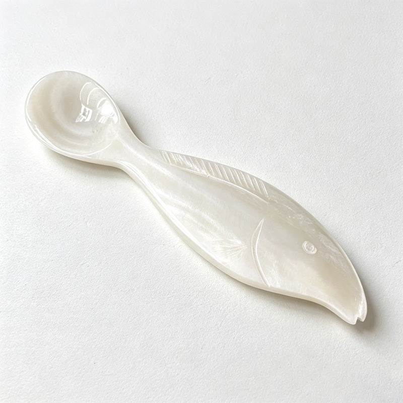 CouldNook Natural Shell Tasting Spoon - Fish Shaped Bowl